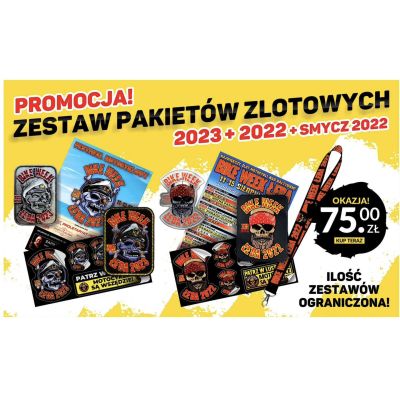 BLACHY ZESTAW Bike Week Łeba 2023 +2022 + Smycz
